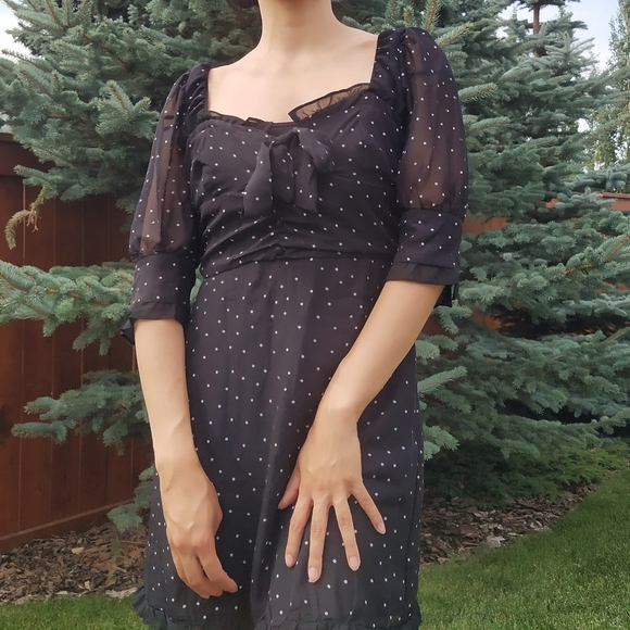 Yesstyle Ruffled Polka Dot Dress - Picture 3 of 5